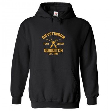 Gryffindor Team Seeker Quidditich Hogwarts Classic Unisex Kids and Adults Pullover Hoodie for Fiction Movie Fans